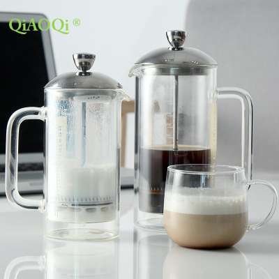 french press double wall glass 300ml 500ml