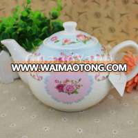 different beautiful flowers printing ceramic teapot with infuser