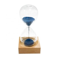 Magnetic Sand Timer Hourglass With Wooden Base Ferrous Sand